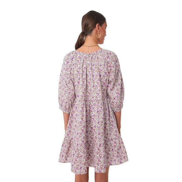 Tuckernuck Hyacinth House Floral Huckleberry Mini Dress Womens Large NWOT 255936 - Picture 3 of 12